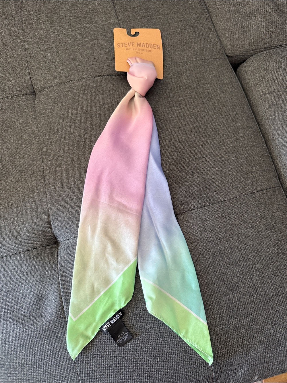 Steve Madden Pastel Gradient Neck Scarf in Pink, Mint & Light Blue